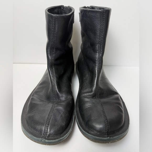 Camper Beetle Black Leather Ankle Zip Up Boots Size 39 - Picture 2 of 10